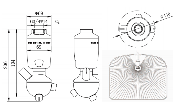 CY100 Rotary Cleaning Ball 