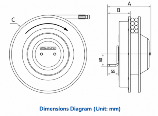 Hose Reel F584 Dimensions Diagram