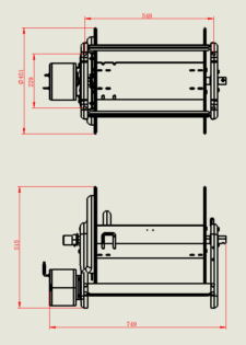 Manual/Motor Driven Hose Reel CY-E33 Series Dimensions