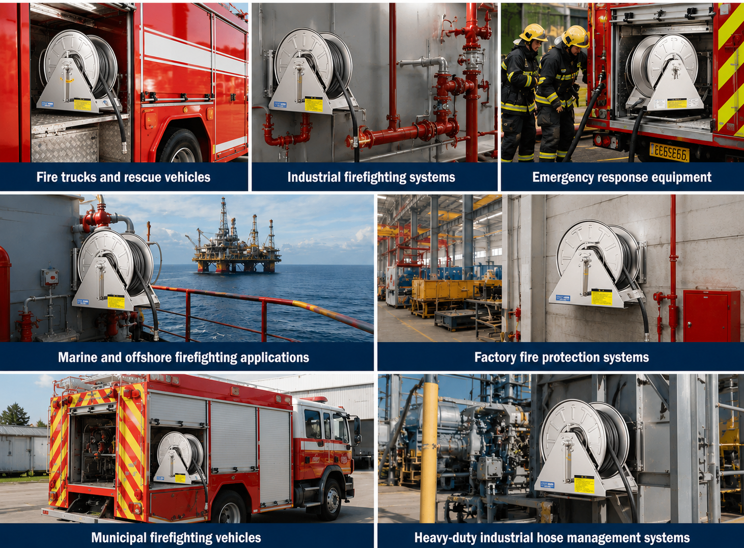 Main Applications of Manual Stainless Steel Fire Hose Reel CY HS18