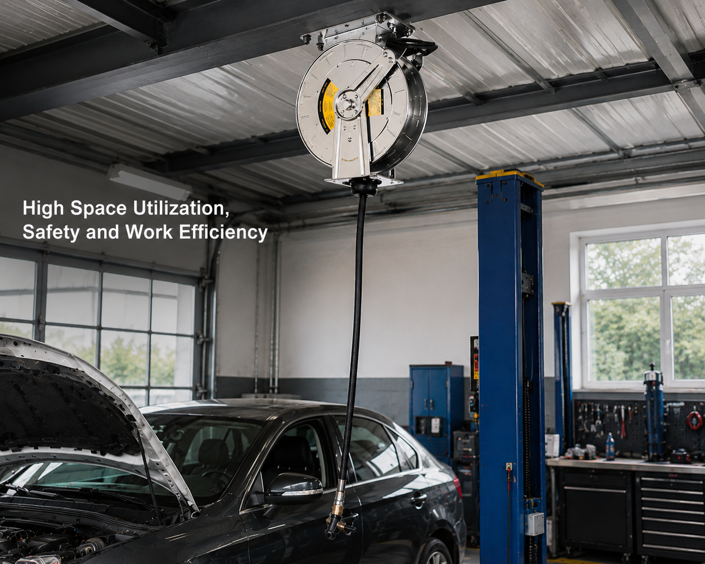 Ceiling-Mounted Hose Reel