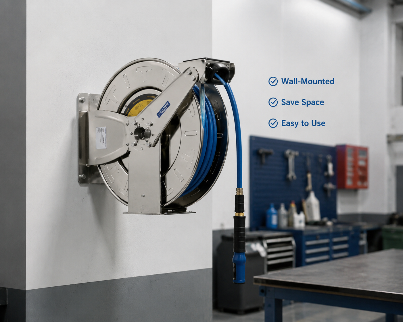 Wall-Mounted Hose Reel
