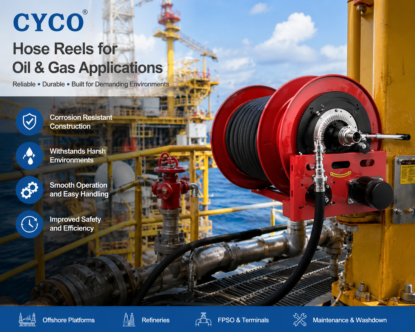 Motor-driven Hose Reels for Oil & Gas Industry