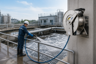 Stainless Steel Hose Reels for Wastewater Treatment