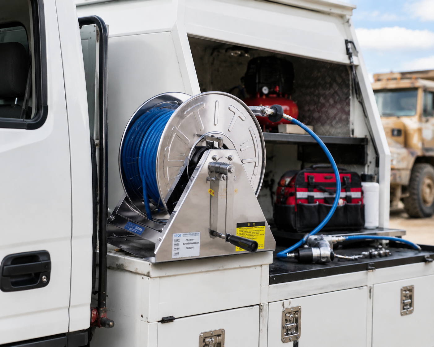 Air Hose Reel for Service Truck
