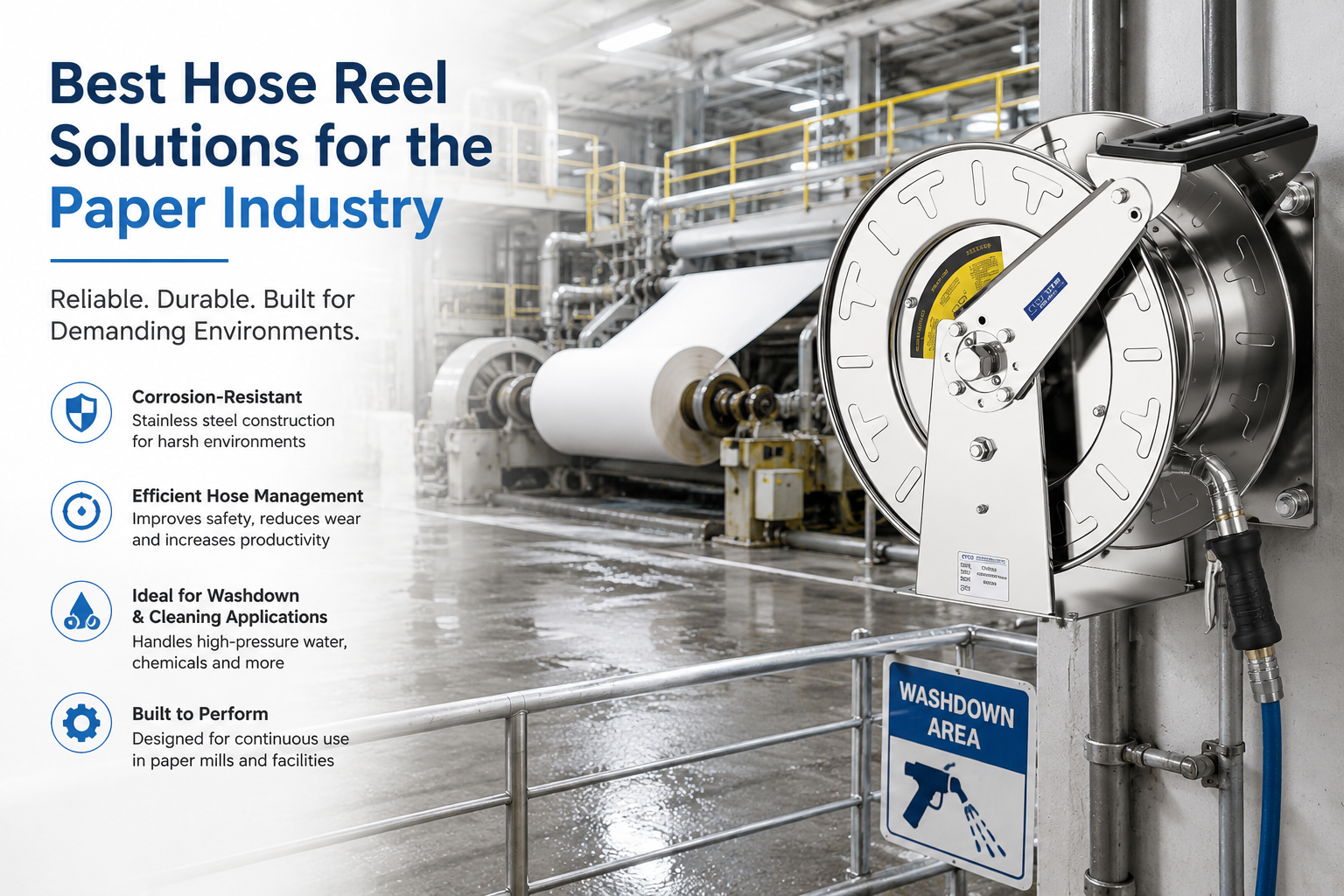 Best Hose Reel Solutions for the Paper Industry
