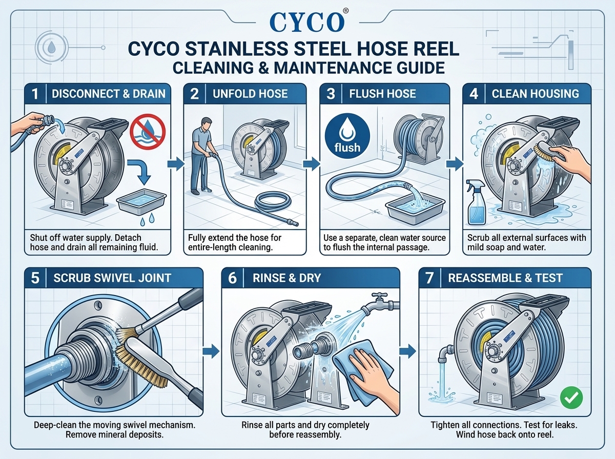 CYCO STAINLESS STEEL HOSE REEL CLEANING & MAINTENANCE GUIDE