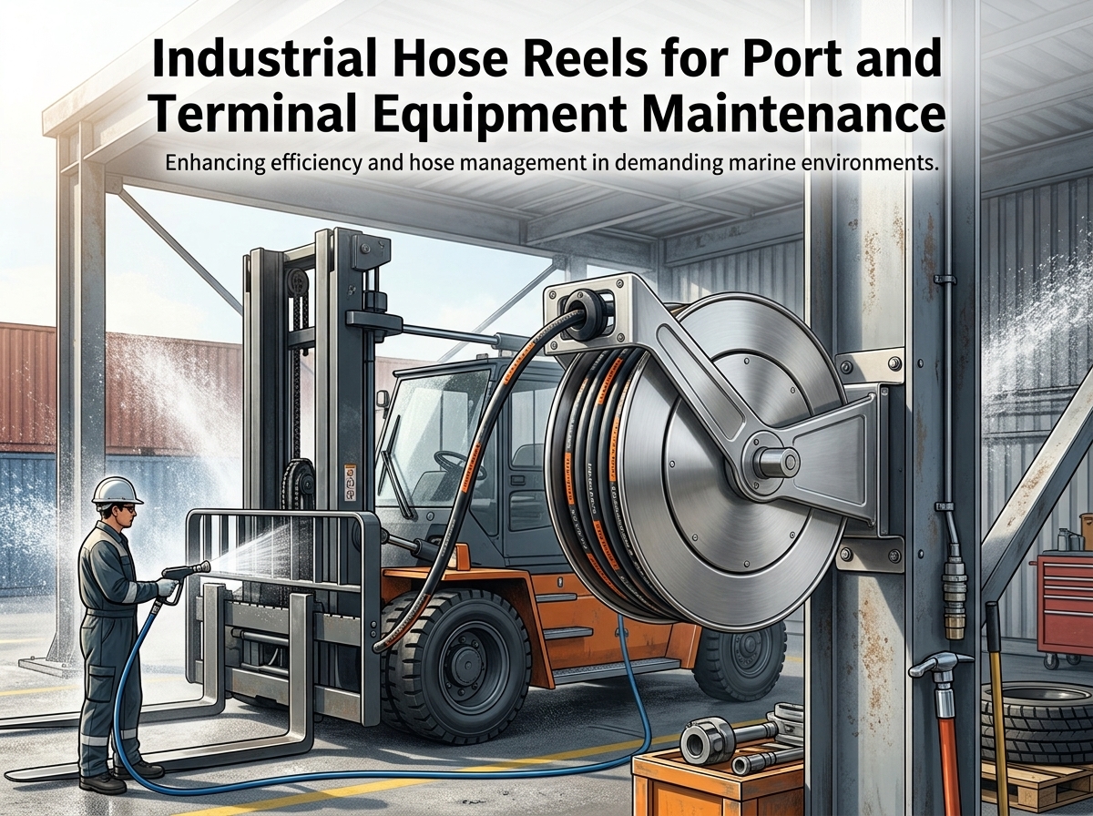 Industrial Hose Reels for Port and Terminal Equipment Maintenance