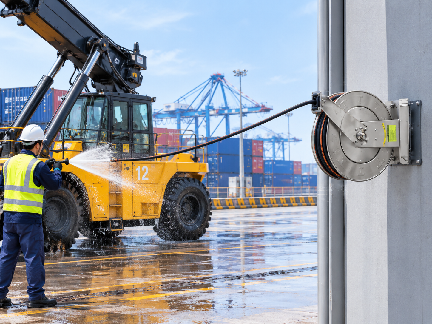 Industrial Hose Reels for Port and Terminal Equipment Maintenance
