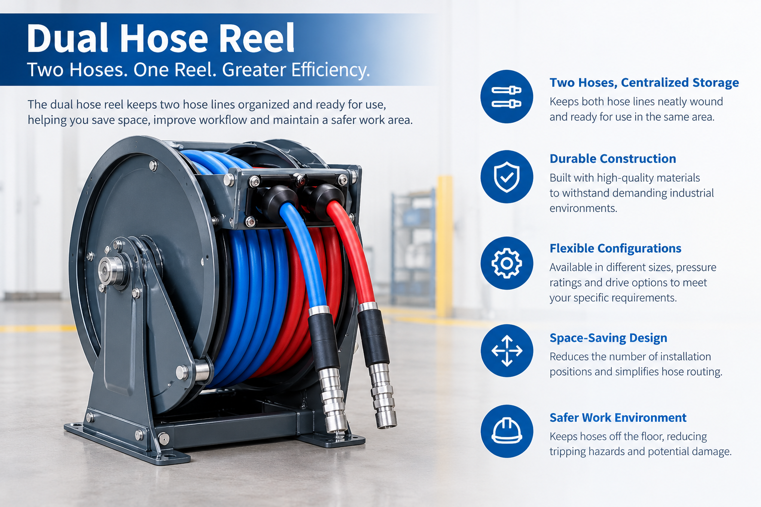 Dual Hose Reel.