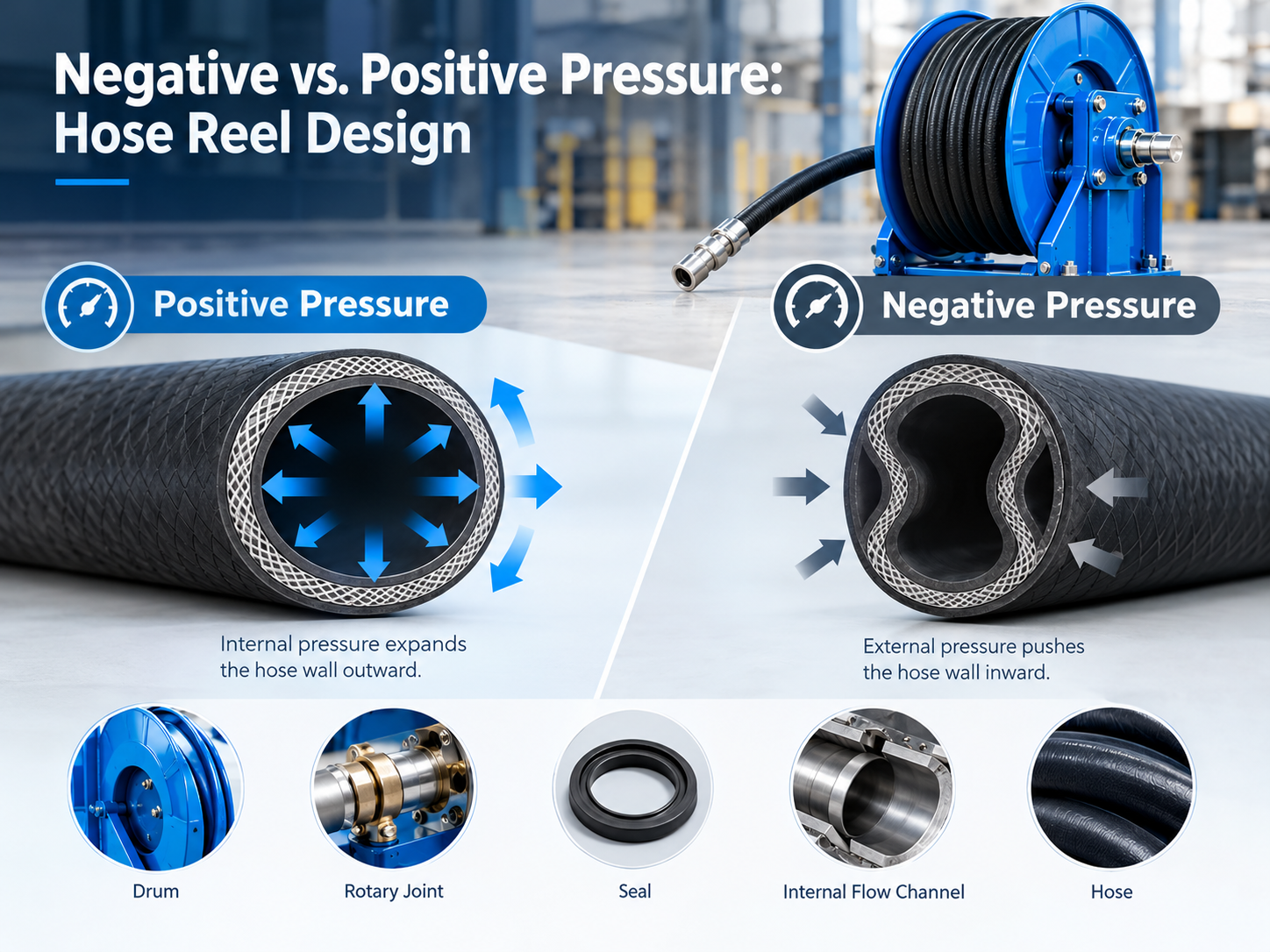 Negative vs. Positive Pressure: Hose Reel Design