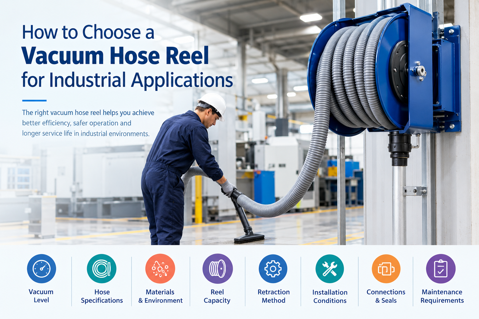 The Guide to Choosing a Vacuum Hose Reel for Industrial Application