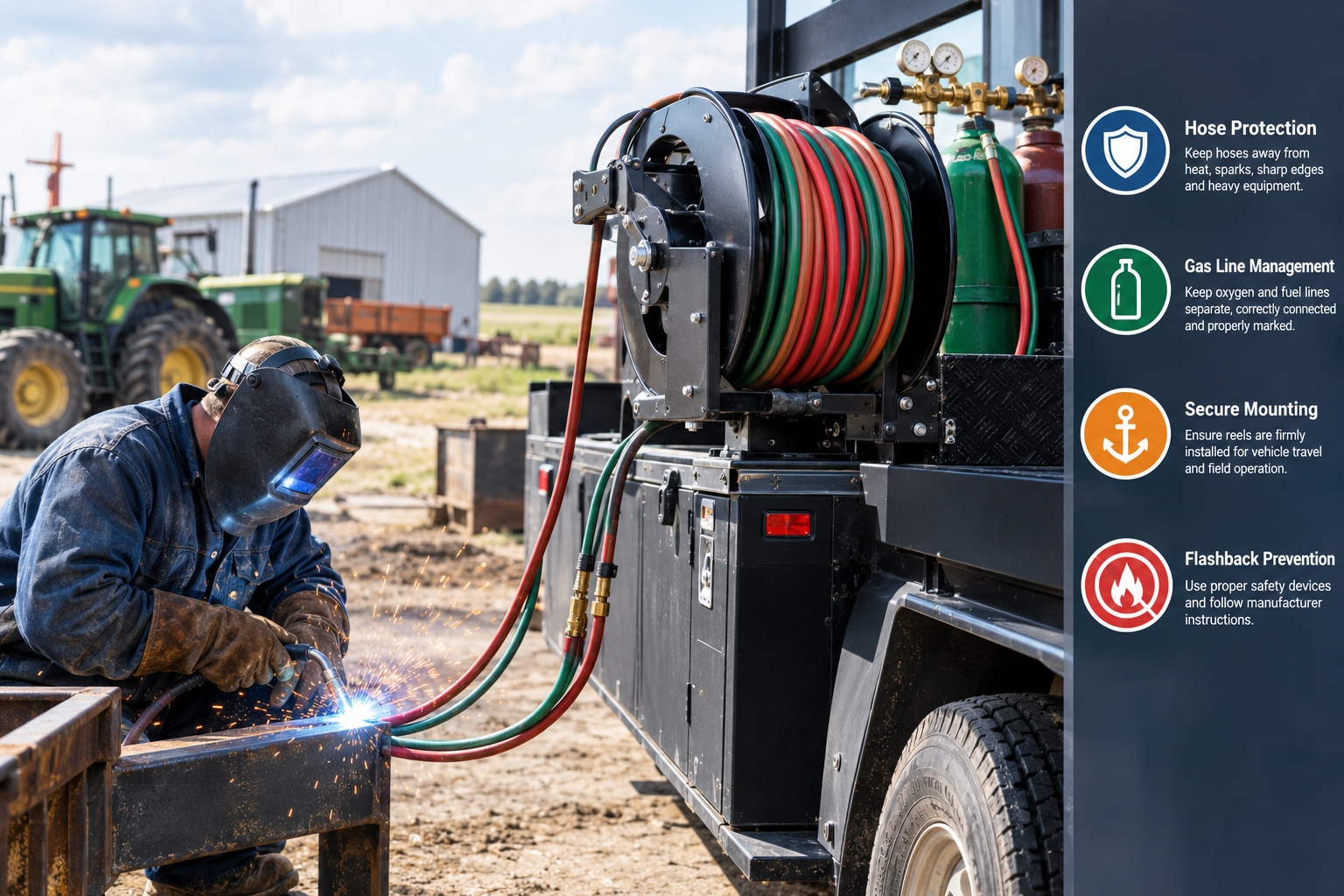 Welding Hose Reel Safety for Farms and Mobile Welding